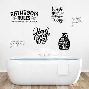 Bathroom Quotes Value Wall Decals